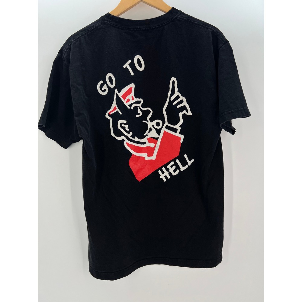 Superrradical Mens Go To Hell Graphic T-Shirt Black Large Streetwear Style